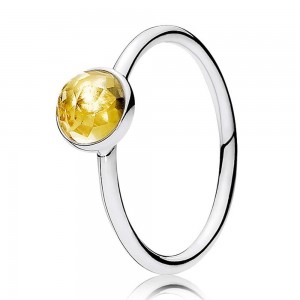 Pandora Ring November Birthstone Droplet Silver Jewelry