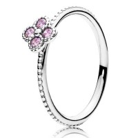 Pandora Ring Oriental Blossom Pink Floral Pave CZ Jewelry Pandora Ring Oriental Blossom Pink Floral Pave CZ Jewelry