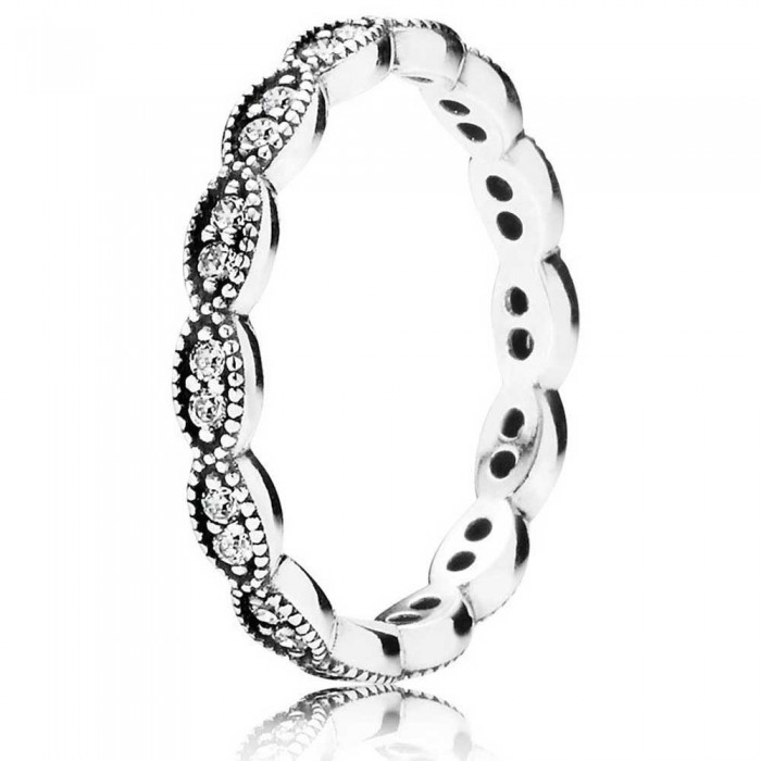 Pandora Ring Oval Leaves Band Jewelry