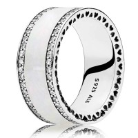 Pandora Ring Pearlescent Hearts Of Band Cubic Zirconia Jewelry Pandora Ring Pearlescent Hearts Of Band Cubic Zirconia Jewelry