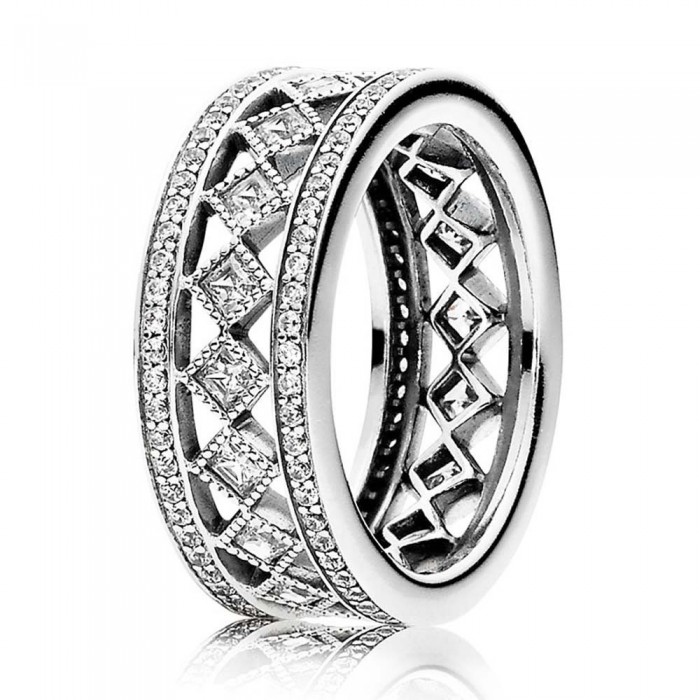 Pandora Ring Solitaire Shine Pave CZ Jewelry