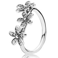 Pandora Ring Triple Daisy Floral Jewelry Pandora Ring Triple Daisy Floral Jewelry