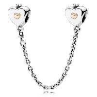Pandora Safety Chains Heart And Crown Love Gold Jewelry Pandora Safety Chains Heart And Crown Love Gold Jewelry